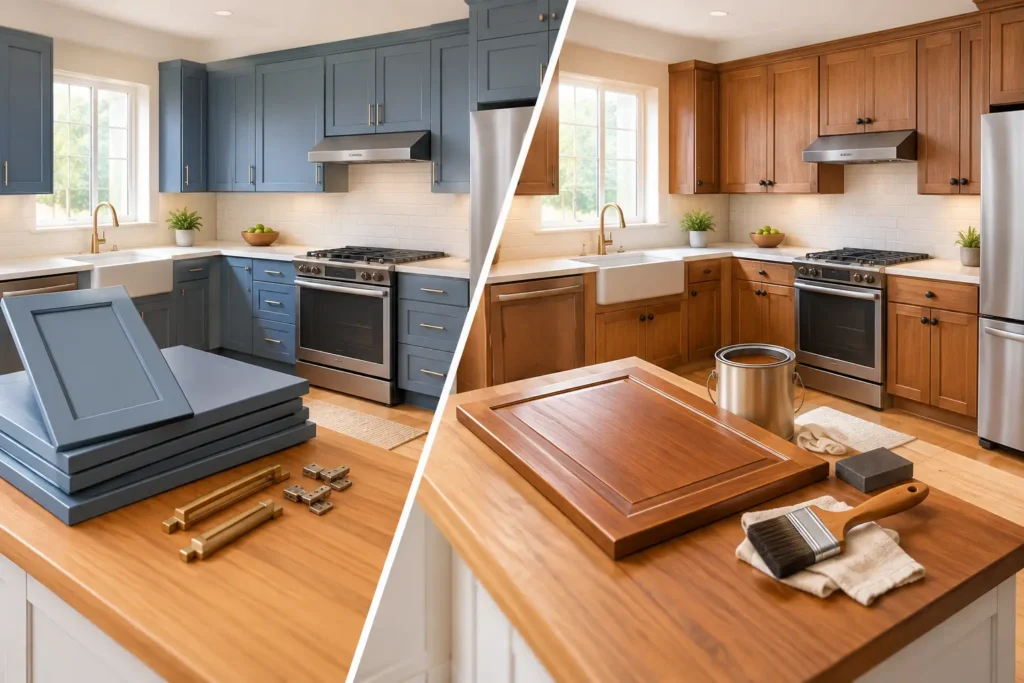 Cabinet Refacing Versus Refinishing Explained