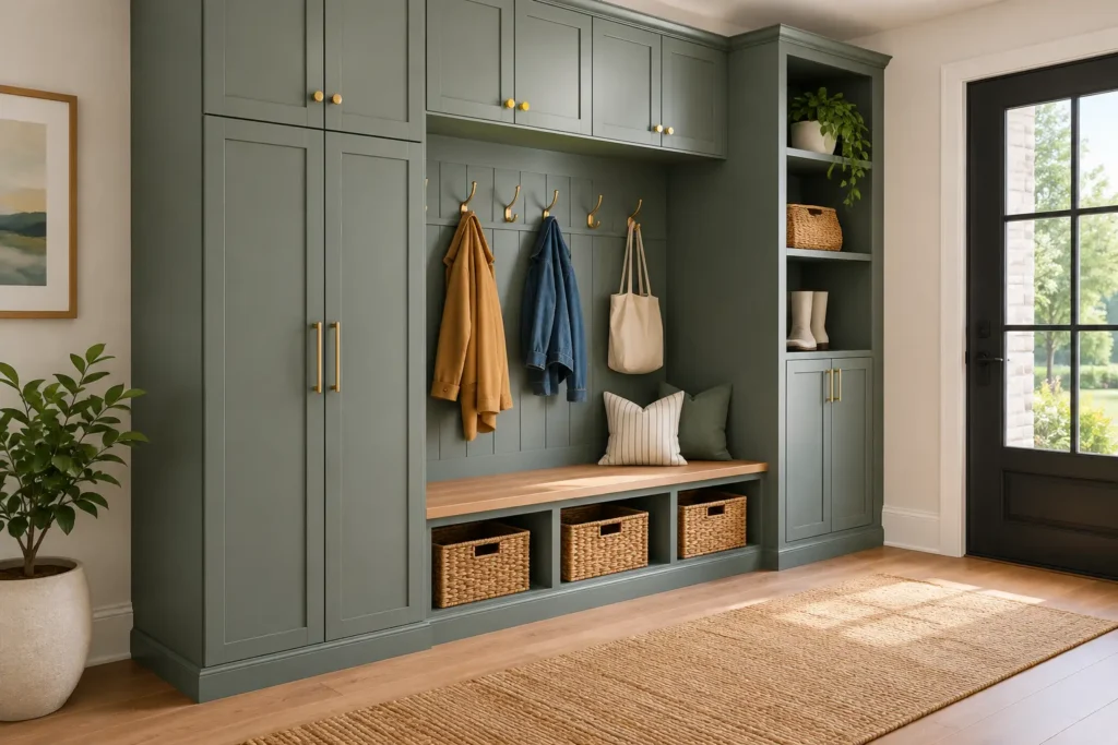 Custom Mudroom Cabinets That Work Beautifully