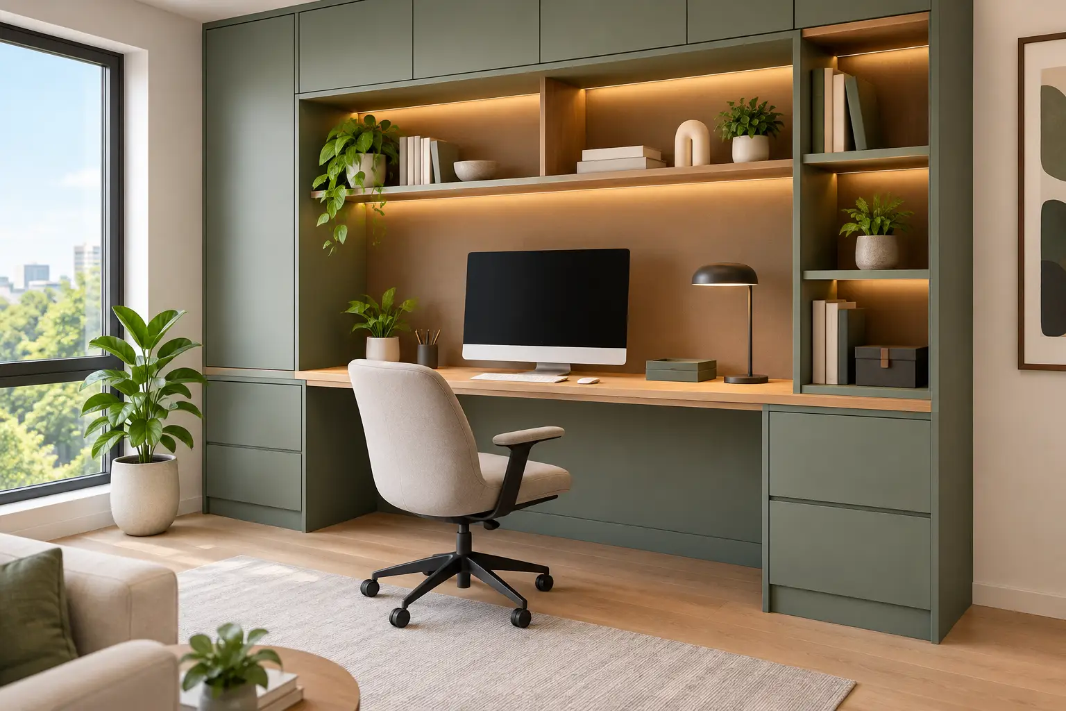Home Office Storage That Looks Built In